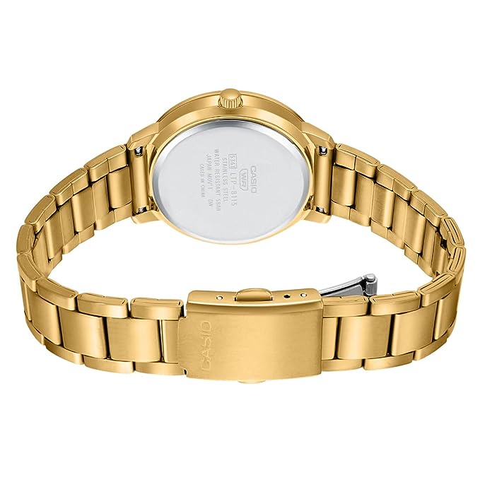 LTP-B115G-9EVDF Casio Golden Dial And Chain Analog Quartz Women's Watch. - Timecheck