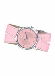LTP-E143DBL-4A2DR Casio pink leather strap & pink analog dial women's watch. - Timecheck