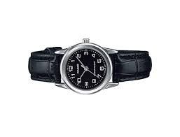 LTP-V001L-1BUDF Casio Stainless Steel Black Dial Quartz Analog ladiesWatch. - Timecheck