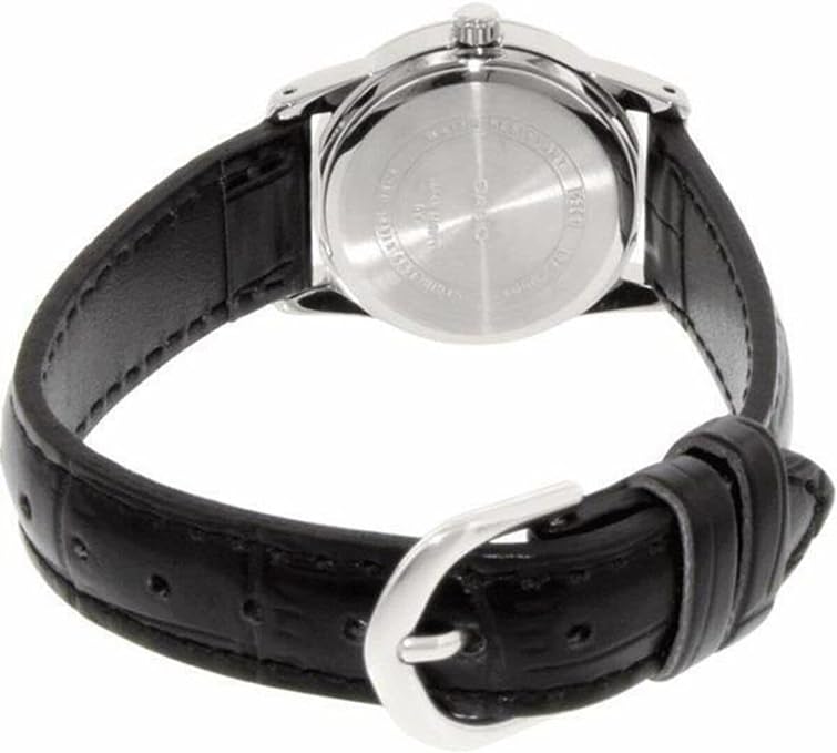 LTP-V001L-1BUDF Casio Stainless Steel Black Dial Quartz Analog ladies Watch. - Timecheck