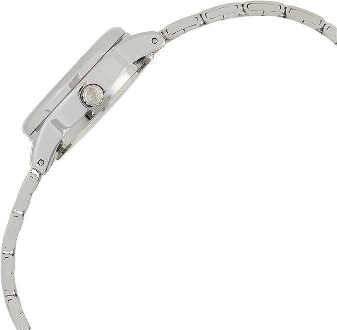 LTP-V002D-1BUDF Casio Silver Stainless Steel Black Dial Women's Watch. - Timecheck