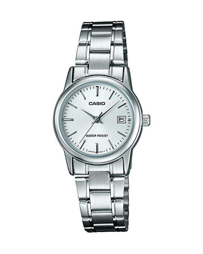 LTP-V002D-7AUDF Casio White Dial Stainless Steel Analog Quartz Women's Watch. - Timecheck