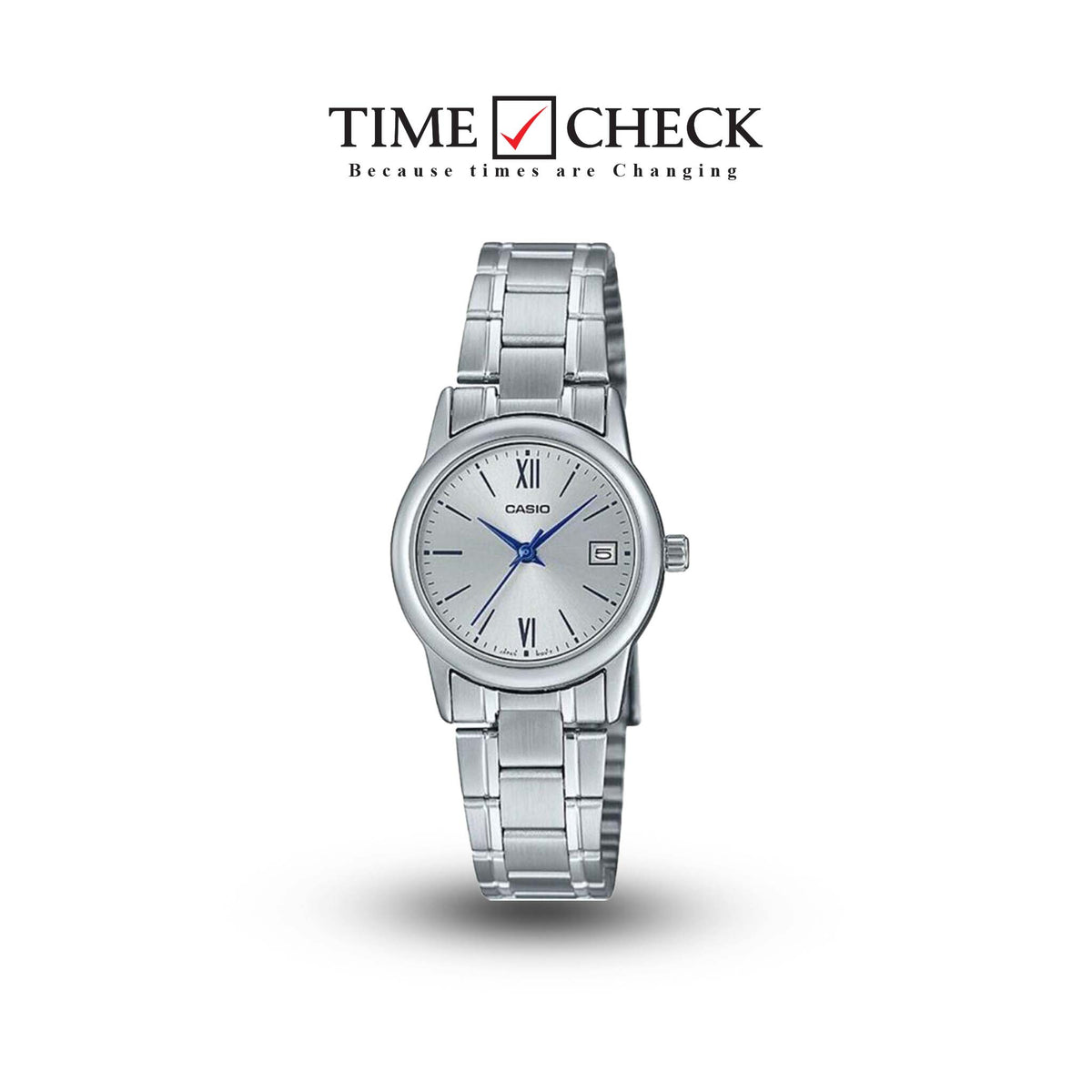 LTP-V002D-7B3UDF Casio Silver Dial Stainless Steel Analog Quartz Women's Watch. - Timecheck