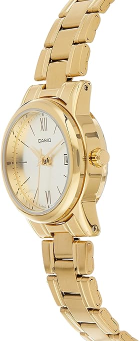 LTP-V002G-9B3UDF Casio Golden Dial Stainless Steel Analog Quartz Women's Watch. - Timecheck