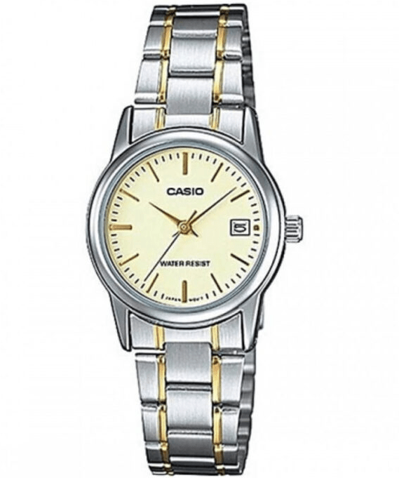 LTP-V002SG-9AUDF Casio Silver Stainless-Steel Analog Quartz Women's Watch. - Timecheck