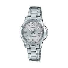 LTP-V004D-7B2UDF Casio Silver Dial Stainless Steel Analog Quartz Women's Watch. - Timecheck