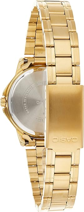 LTP-V004G-7BUDF Casio White Dial Gold Chain Stainless Steel Analog Men's Watch. - Timecheck