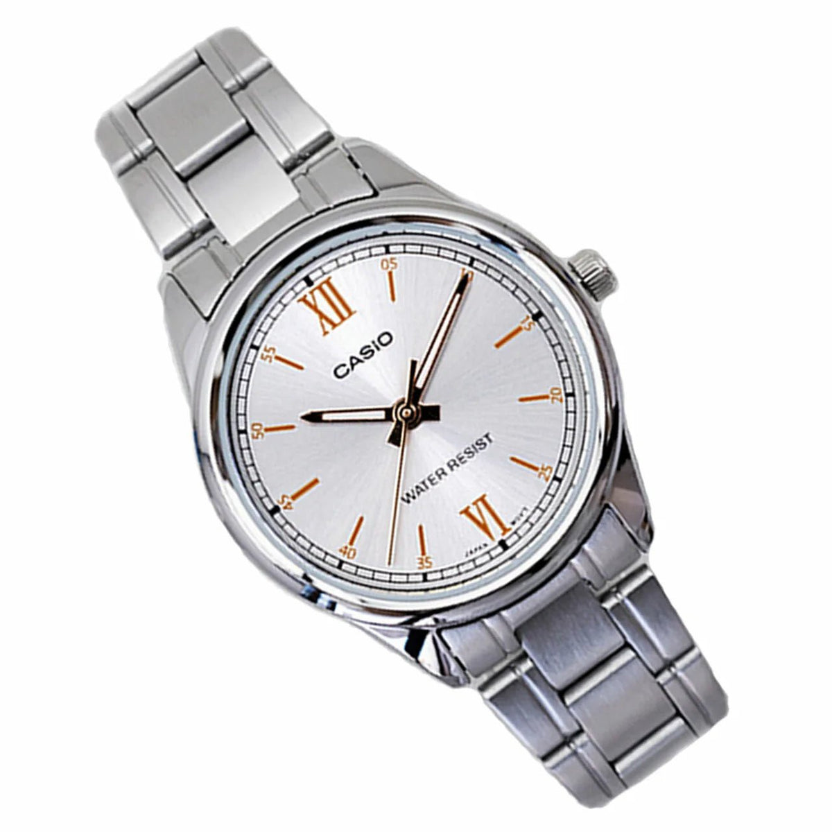 LTP-V005D-7B2UDF Casio White Dial Silver Stainless Steel Analog Quartz Women's Watch. - Timecheck