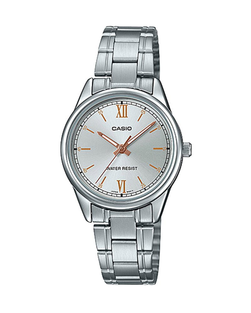 LTP-V005D-7B2UDF Casio White Dial Silver Stainless Steel Analog Quartz Women's Watch. - Timecheck