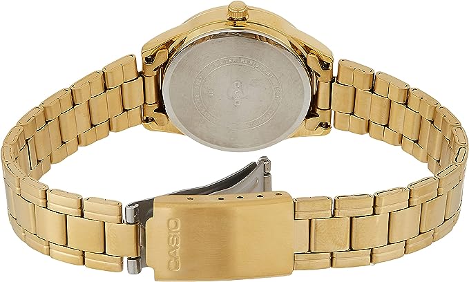 LTP-V005G-1BUDF Casio Black Dial Gold Chain Analog Quartz Women's Watch. - Timecheck