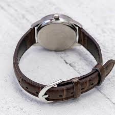 LTP-V005L-7B3UDF Casio White Dial Leather Strap Analog Quartz Women's Watch. - Timecheck