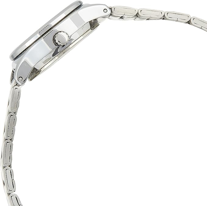 LTP-V006D-7BUDF Casio White Dial Stainless Steel Analog Quartz Women's Watch. - Timecheck