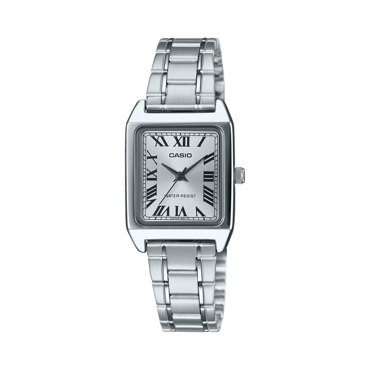LTP-V007D-7BUDF Casio Silver Dial Silver Stainless Steel Chain Analog Quartz Women's Watch with box and bag - Timecheck