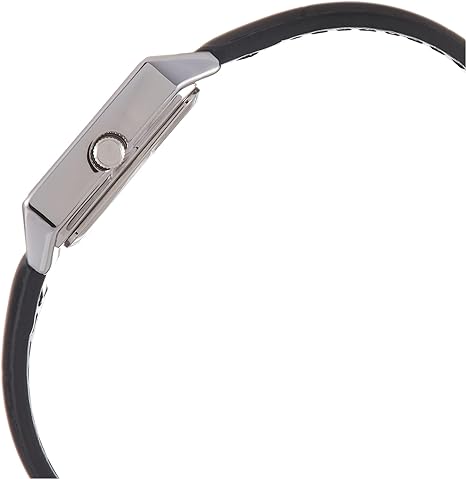 LTP-V007L-7B1UDF Casio Silver Dial Black Leather Strap Analog Quartz Women's Watch. - Timecheck