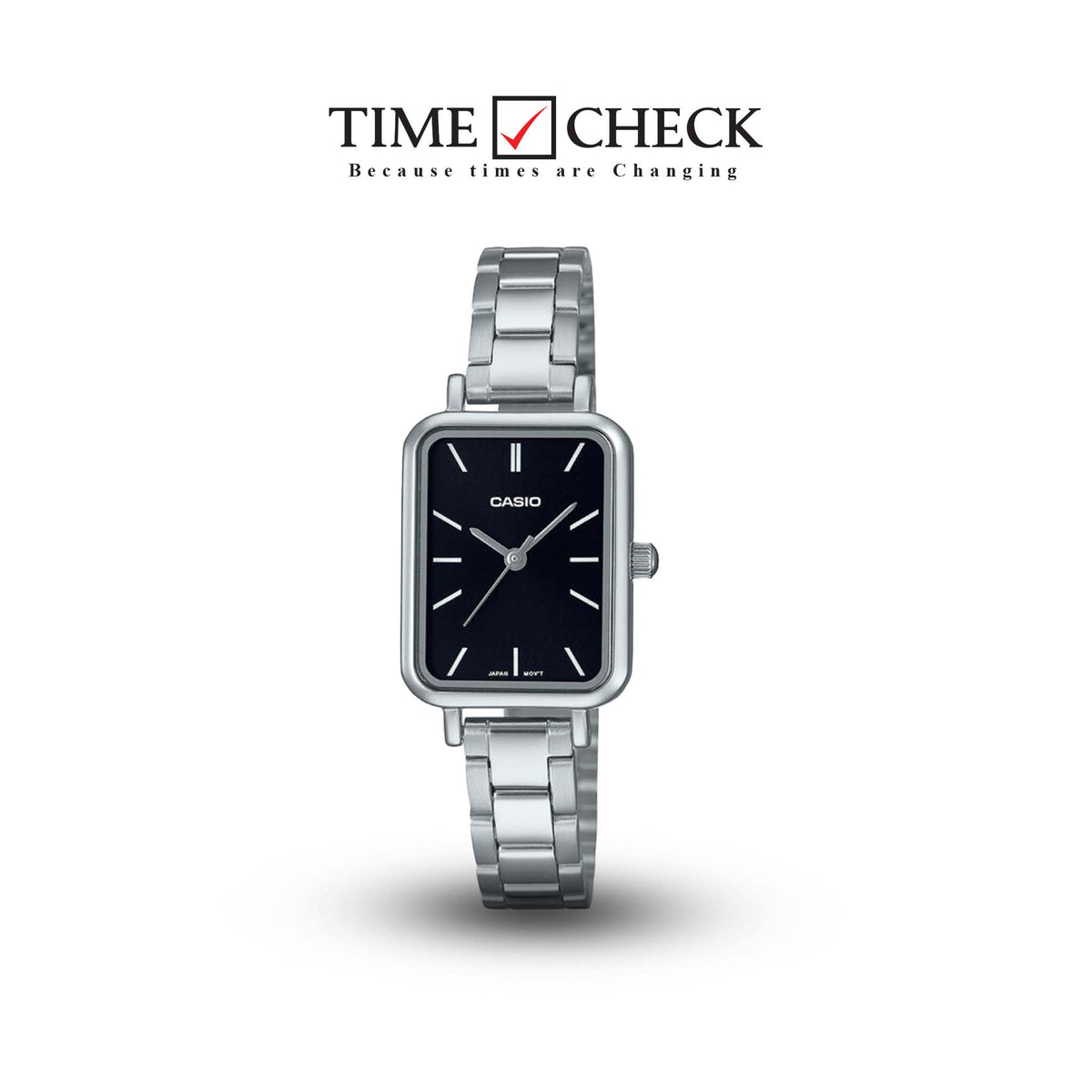 LTP-V009D-1EUDF Casio Analog White Dial Stainless Steel Band Quartz Women's Watch. - Timecheck