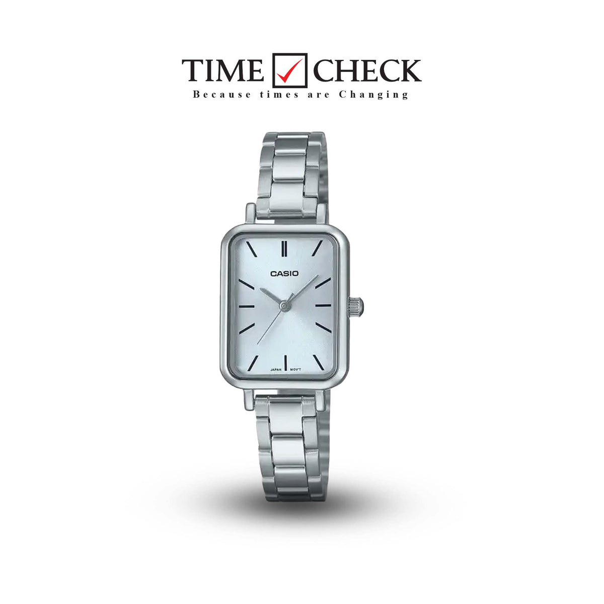LTP-V009D-2EUDF Casio Silver Dial Silver Stainless Steel Analog Quartz Women's Watch. - Timecheck