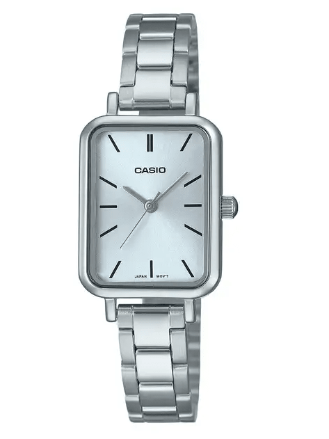 LTP-V009D-2EUDF Casio Silver Dial Silver Stainless Steel Analog Quartz Women's Watch. - Timecheck