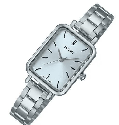 LTP-V009D-2EUDF Casio Silver Dial Silver Stainless Steel Analog Quartz Women's Watch. - Timecheck