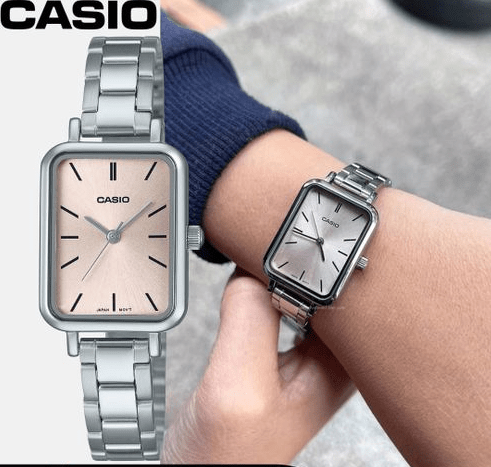 LTP-V009D-4EUDF Casio Pink Dial Silver Stainless Steel Analog Quartz Women's Watch. - Timecheck