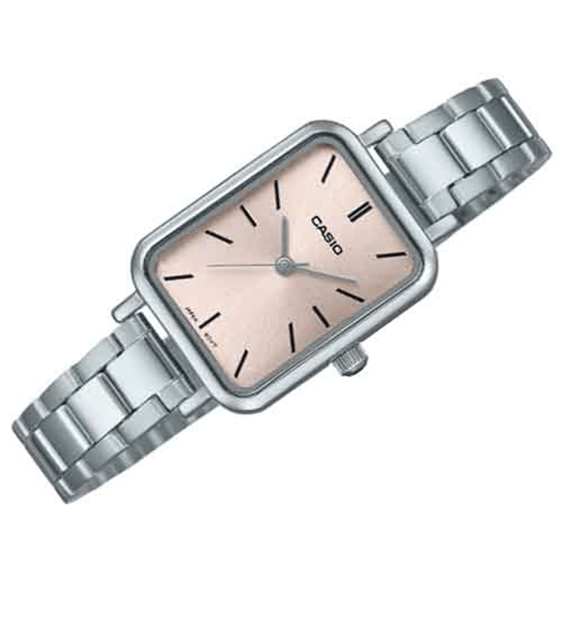 LTP-V009D-4EUDF Casio Pink Dial Silver Stainless Steel Analog Quartz Women's Watch. - Timecheck