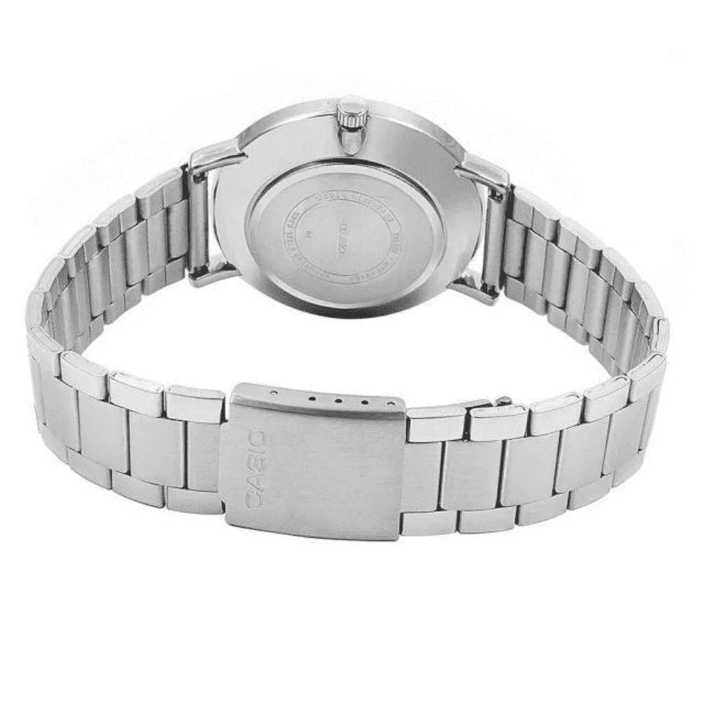 LTP-VT01D-7BUDF Casio Silver Dial Stainless Steel Analog Quartz Women's Watch. - Timecheck