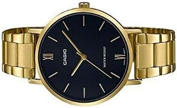 LTP-VT01G-1BUDF Casio Black Dial Golden Chain Analog Women's Watch. - Timecheck