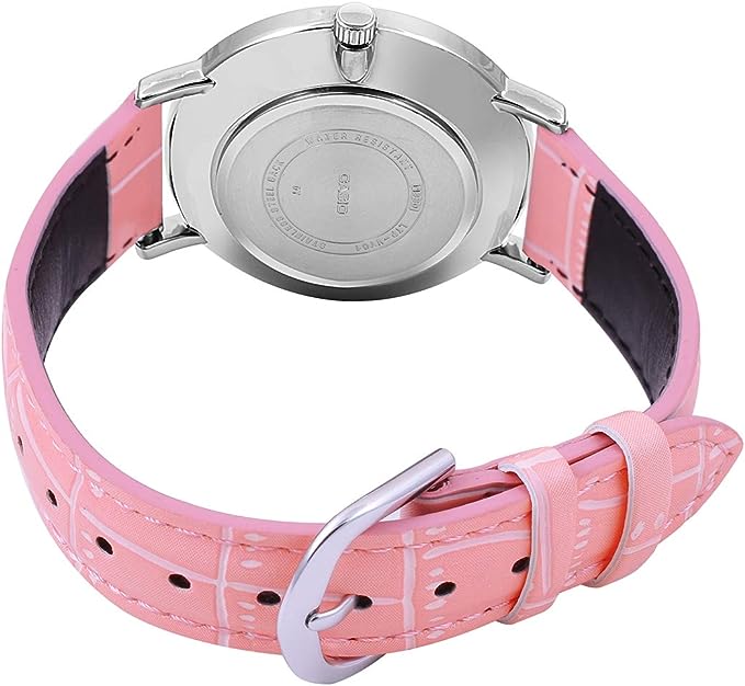 LTP-VT01L-4BUDF Casio peach Dial Leather Strap Analog Quartz Women's Watch. - Timecheck