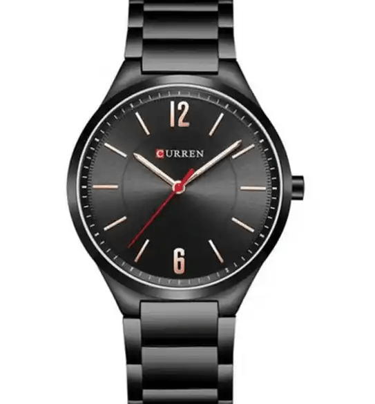 M:8280 Curren Black Dial Black Stainless Steel Chain Analog Quartz Men's Watch. - Timecheck