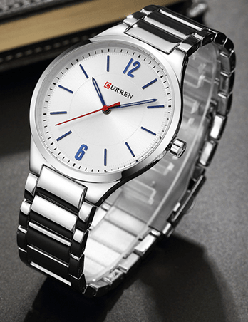 M:8280 Curren Silver Dial Silver Stainless Steel Chain Analog Quartz Men's Watch. - Timecheck
