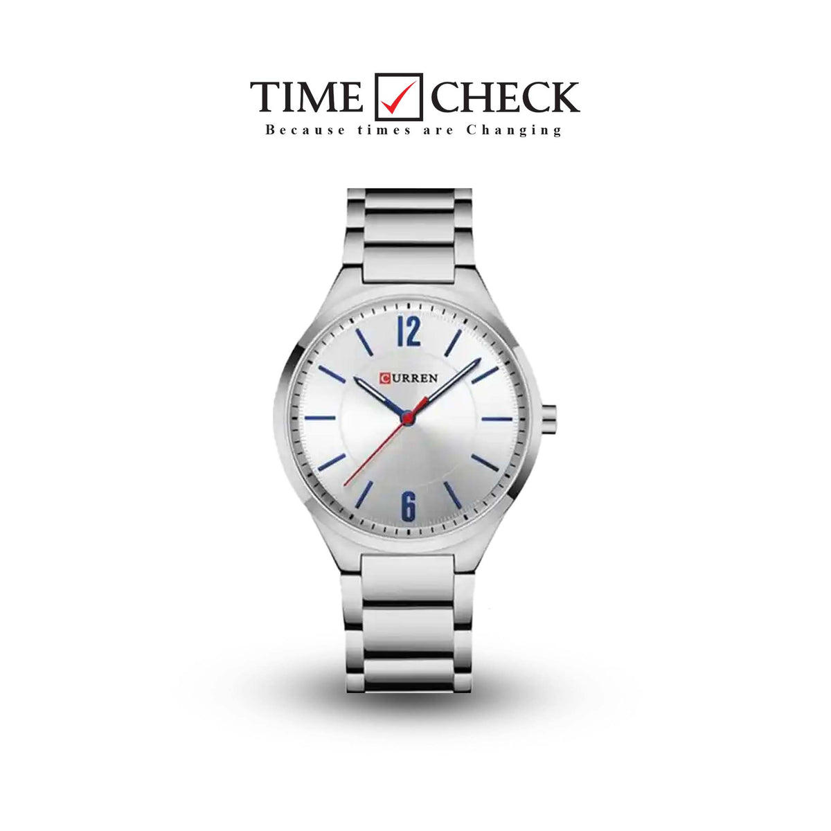 M:8280 Curren Silver Dial Silver Stainless Steel Chain Analog Quartz Men's Watch. - Timecheck