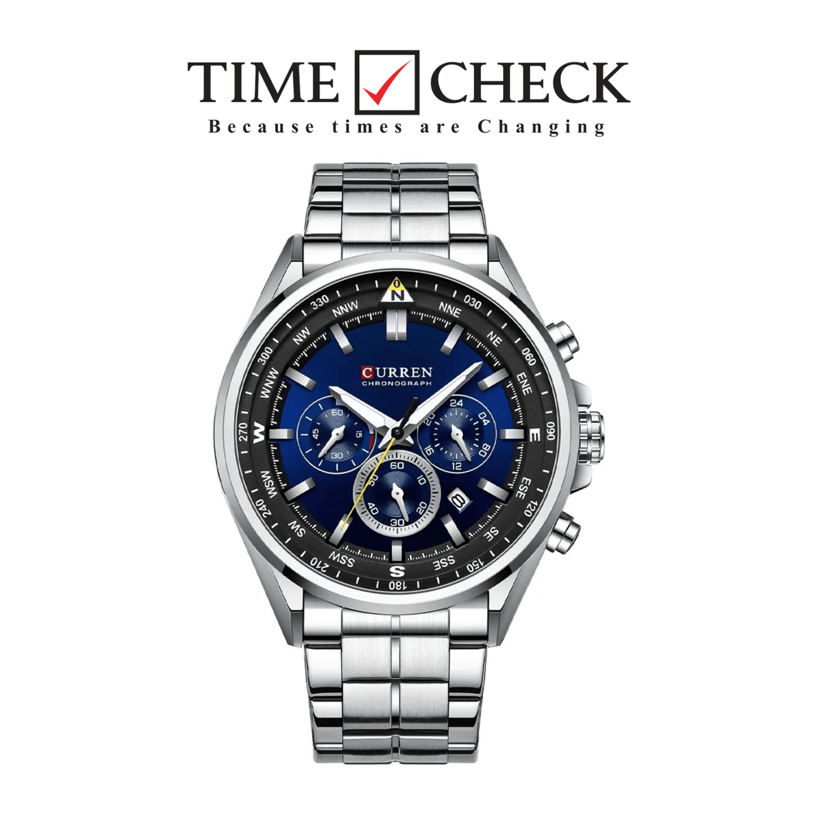 Curren M-8399 Chronograph Stainless Steel Chain Men's Watch