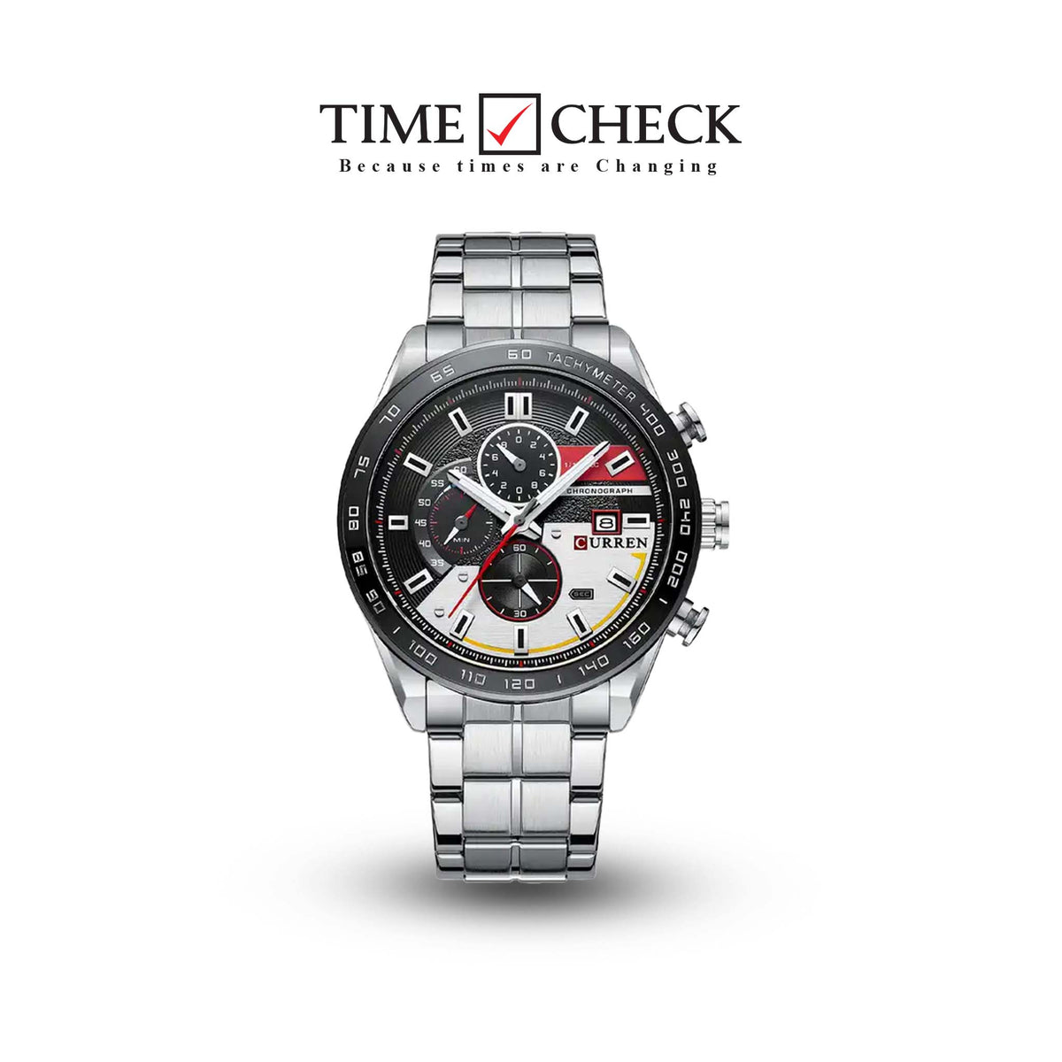 M:8410 Curren Multi Color Dial Fashion Quartz Clock Analog Chronograph Men's Watch. - Timecheck