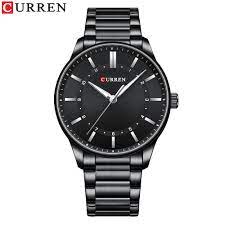 M:8430 Curren Black Dial Black Stainless Steel Chain Analog Quartz Men's Watch. - Timecheck