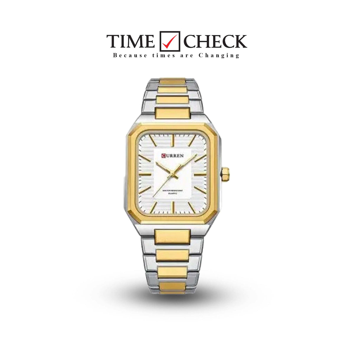 M:8457 curren white Dial TT Stainless Steel Chain Analog Quartz Men's Watch. - Timecheck