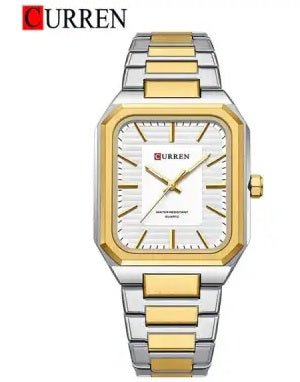 M:8457 curren white Dial TT Stainless Steel Chain Analog Quartz Men's Watch. - Timecheck