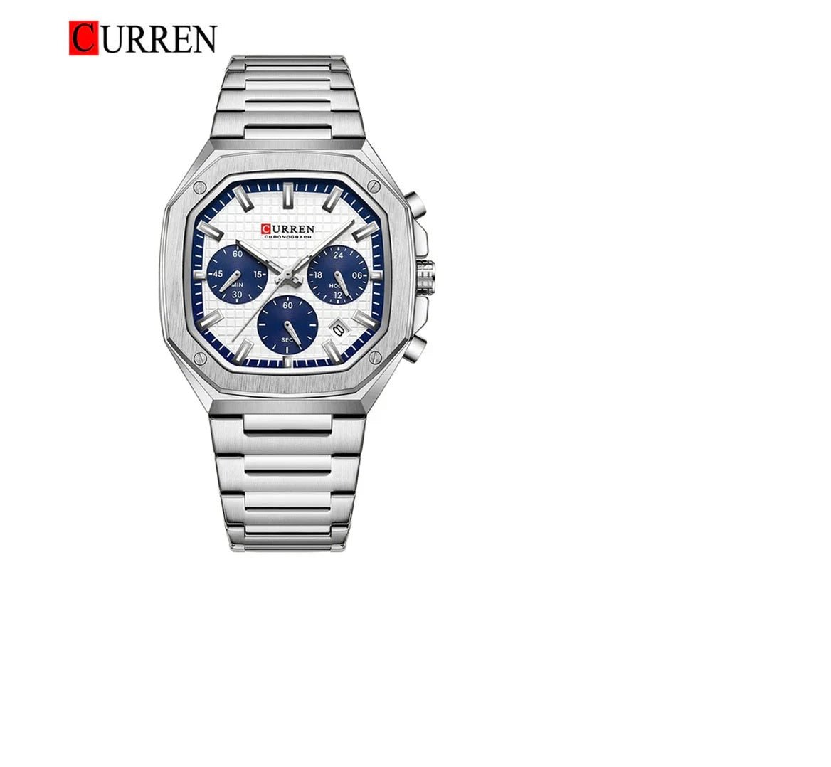 M:8459 Curren MULTI COLOUR Dial Fashion Quartz Clock Analog Chronograph Men's Watch. - Timecheck