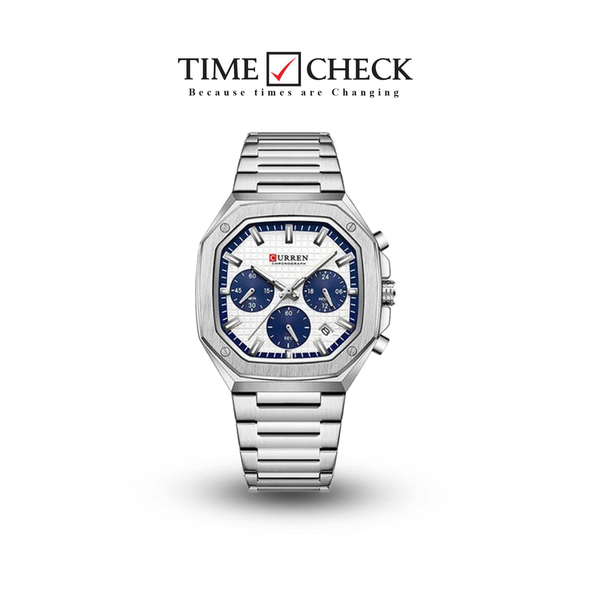 M:8459 Curren MULTI COLOUR Dial Fashion Quartz Clock Analog Chronograph Men's Watch. - Timecheck
