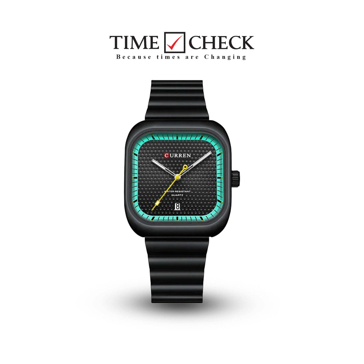 M:8460 Curren black Dial black Stainless Steel Chain Analog Quartz Men's Watch. - Timecheck