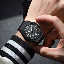 M8467 Curren Black Dial Black Body black Silicone Strap Analog Quartz Men's Watch with Box & Bag - Timecheck