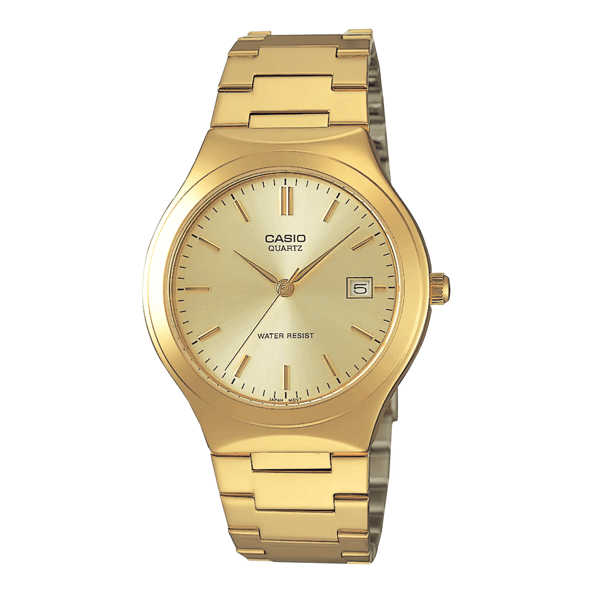 MTP-1170N-9ARDF Casio Gold Dial Stainless Steel Analog Quartz Men's Watch. - Timecheck