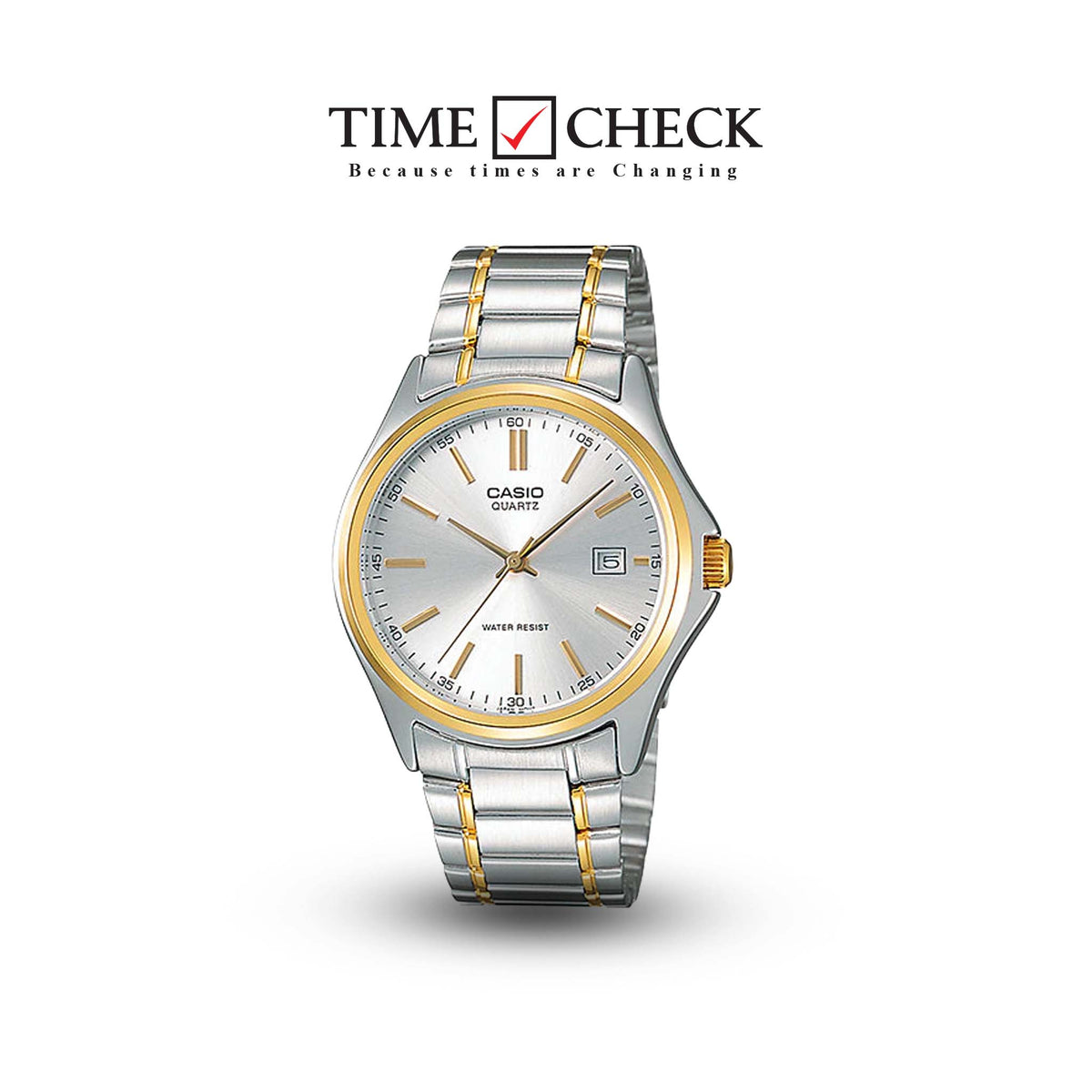 MTP-1183G-7ADF Casio Silver & Gold Analog Quartz Men's Watch. - Timecheck