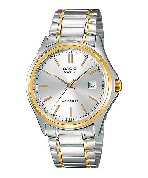 MTP-1183G-7ADF Casio Silver & Gold Analog Quartz Men's Watch. - Timecheck