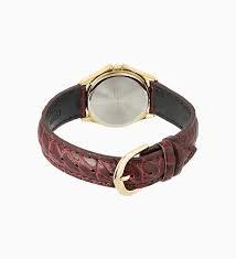 MTP-1183Q-9ADF Gold Dial Brown Leather Strap Steel Gold Case Quartz Men's Watch. - Timecheck