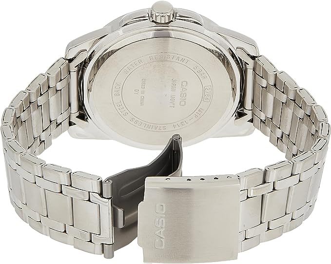 MTP-1314D-2AVDF Casio Blue Dial Stainless Steel Analog Quartz Men's Watch. - Timecheck