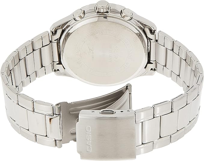 MTP-1374D-2AVDF Casio Blue Dial Stainless Steel Chain Multi Function Analog Men's Watch. - Timecheck