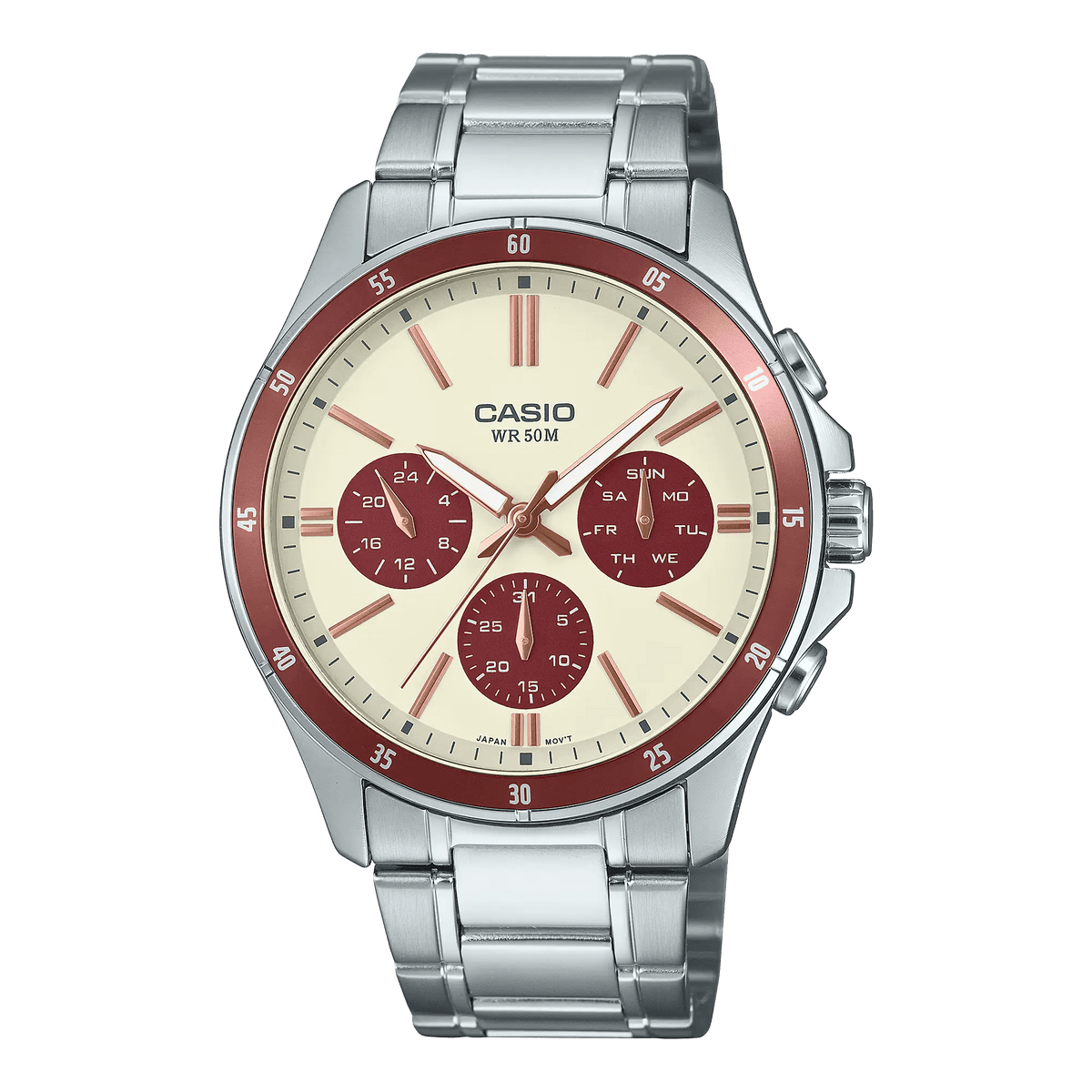 MTP-1374D-5A2VDF Casio Multi Function Analog Quartz Men's Watch. - Timecheck
