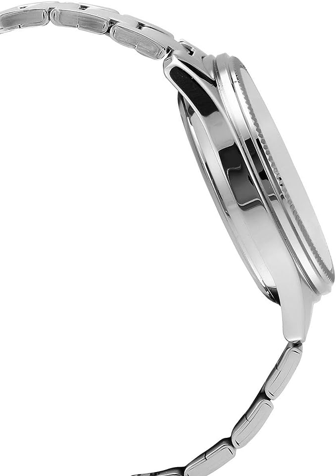 MTP-1375D-7AVDF Casio Silver Case Silver Dial Analog Steel Band Watch for Mens. - Timecheck
