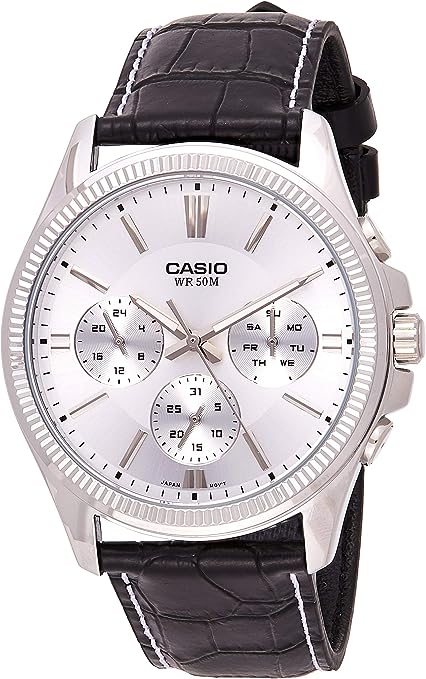MTP-1375L-7AVDF Casio Silver Dial Quartz Multi Function Men's Watch. - Timecheck