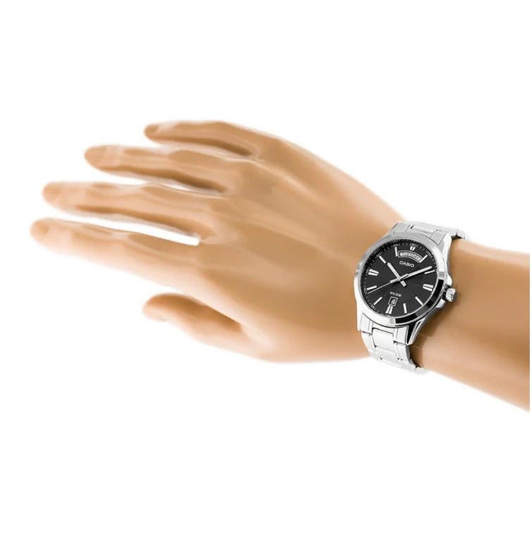 MTP-1381D-1AVDF Casio Classic Stainless Steel Men's Analog Quartz Watch. - Timecheck