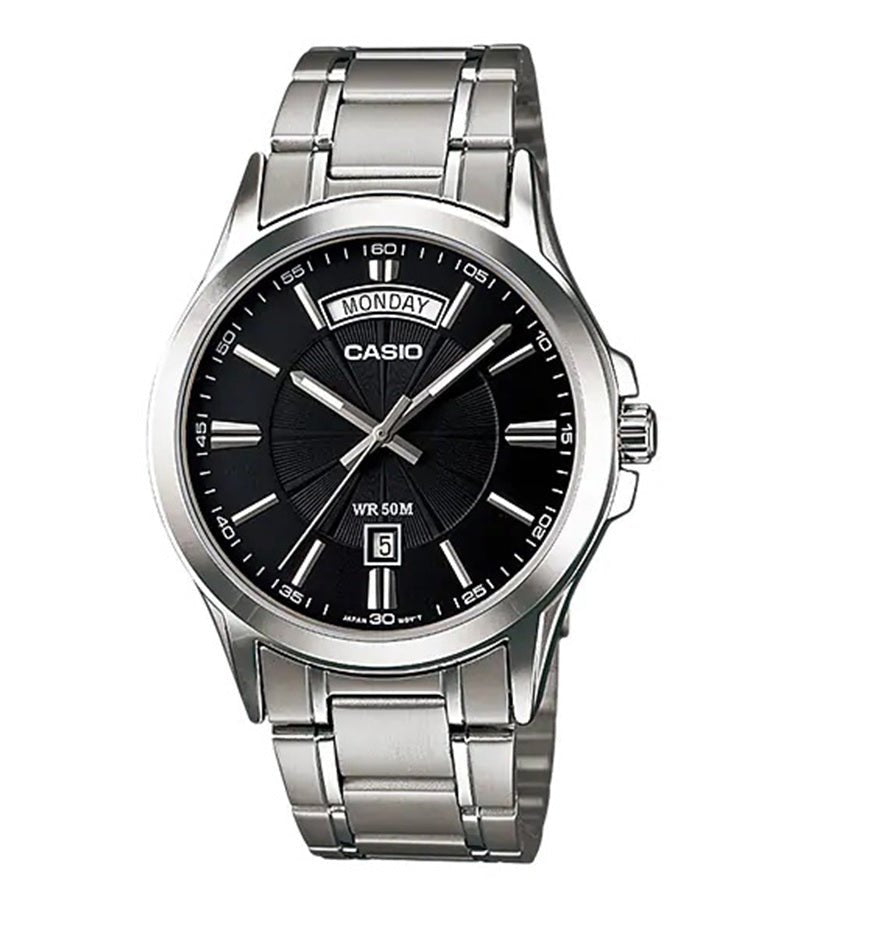 MTP-1381D-1AVDF Casio Classic Stainless Steel Men's Analog Quartz Watch. - Timecheck